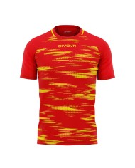 Maglia da Calcio Givova Pixel MA035 Padel Tennis Rosso Giallo MA0351207