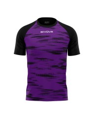 Maglia da Calcio Givova Pixel MA035 Padel Tennis Viola Nero MA0351410