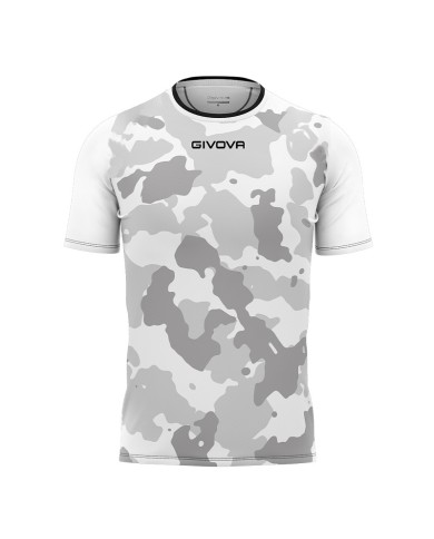 Maglia ARMY INTERLOCK Givova MA041 Calcio Tennis Padel Bianco Grigio MA0410309