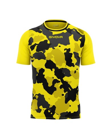 Maglia ARMY INTERLOCK Givova MA041 Calcio Tennis Padel Giallo Nero MA0410710