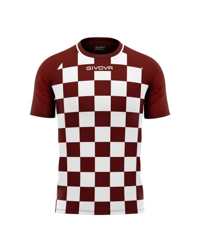 Maglia da Calcio Givova Dama MAC33 Padel Tennis Granata Bianco MAC330803