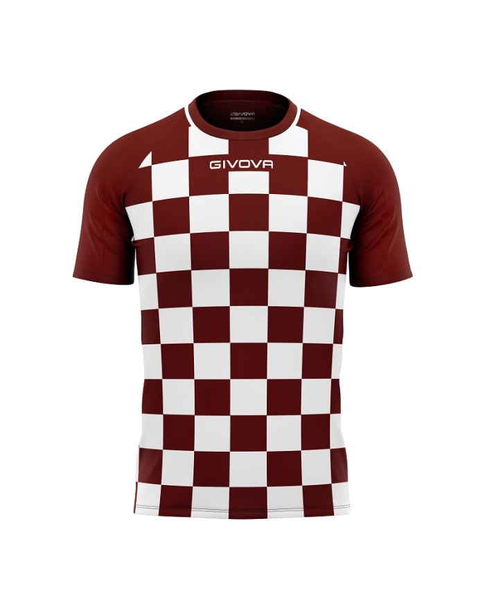 Maglia da Calcio Givova Dama MAC33 Padel Tennis Granata Bianco MAC330803