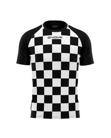 Maglia da Calcio Givova Dama MAC33 Padel Tennis Bianco Nero MAC330310