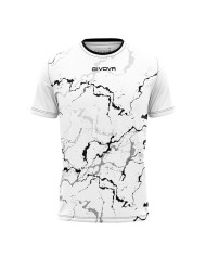 Maglia GRAFITE INTERLOCK Givova MA040 Calcio Tennis Padel Bianco Nero MA0400310