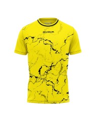 Maglia GRAFITE INTERLOCK Givova MA040 Calcio Tennis Padel Giallo Nero MA0400710