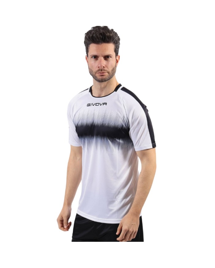 Maglia Givova Radio Shirt Interlock MA032 Calcio Bianco Nero Unisex MA0320310