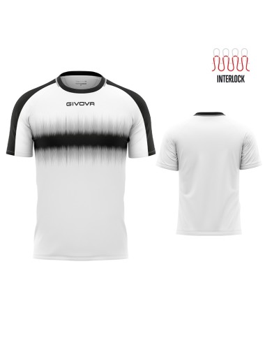 Maglia Givova Radio Shirt Interlock MA032 Calcio Bianco Nero Unisex MA0320310 Maglia Givova Radio Shirt Interlock MA032 Calcio Bianco Nero Unisex MA0320310