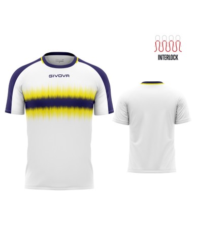 Maglia Givova Radio Shirt Interlock MA032 Calcio Blu Giallo Unisex MA0320407 Maglia Givova Radio Shirt Interlock MA032 Calcio Blu Giallo Unisex MA0320407