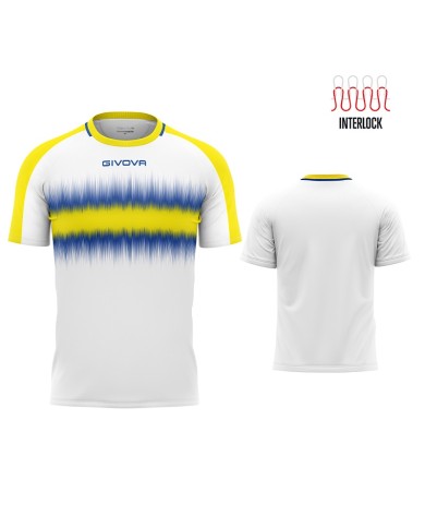 Maglia Givova Radio Shirt Interlock MA032 Calcio Giallo Azzurro Unisex MA0320702 Maglia Givova Radio Shirt Interlock MA032 Calcio Giallo Azzurro Unisex MA0320702