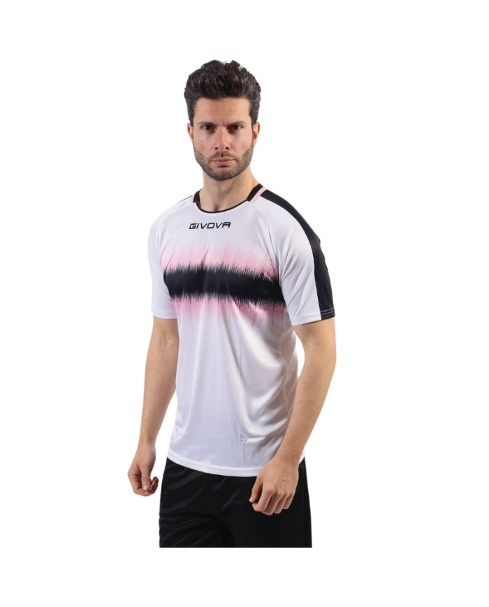 Maglia Givova Radio Shirt Interlock MA032 Calcio Rosa Nero Unisex MA0321110