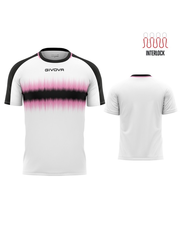 Maglia Givova Radio Shirt Interlock MA032 Calcio Rosa Nero Unisex MA0321110