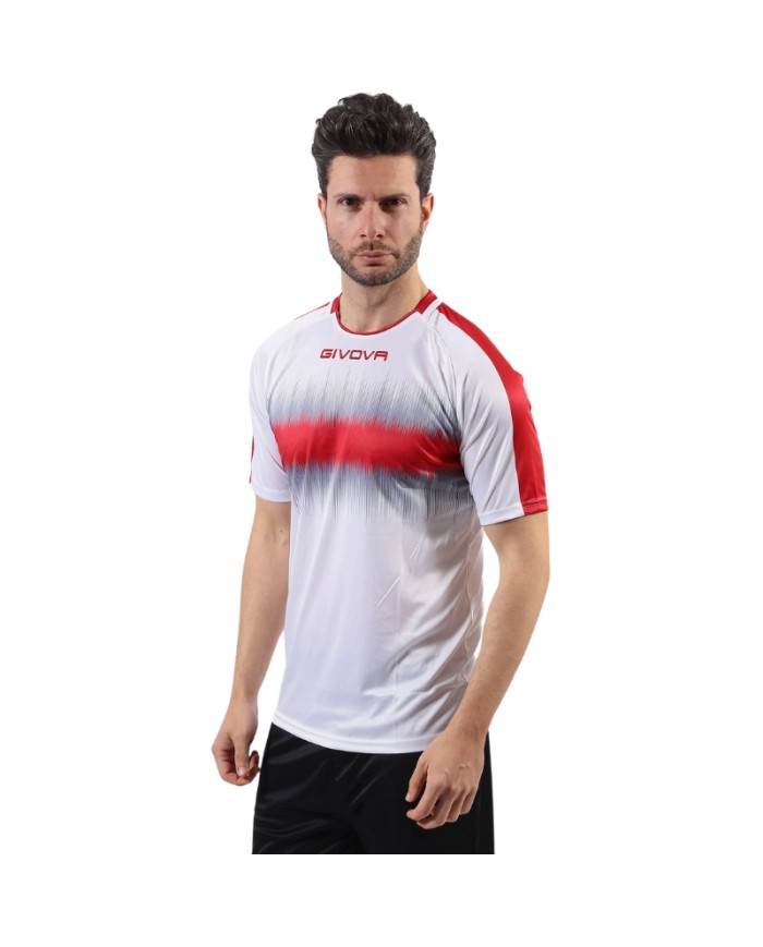 Maglia Givova Radio Shirt Interlock MA032 Calcio Rosso Bianco Unisex MA0321203