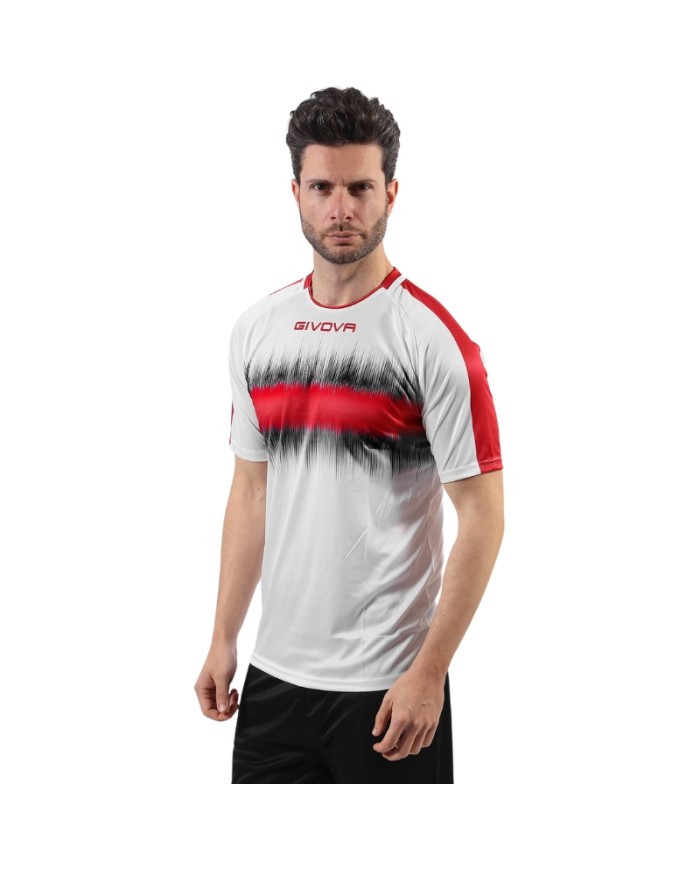 Maglia Givova Radio Shirt Interlock MA032 Calcio Rosso Nero Unisex MA0321210