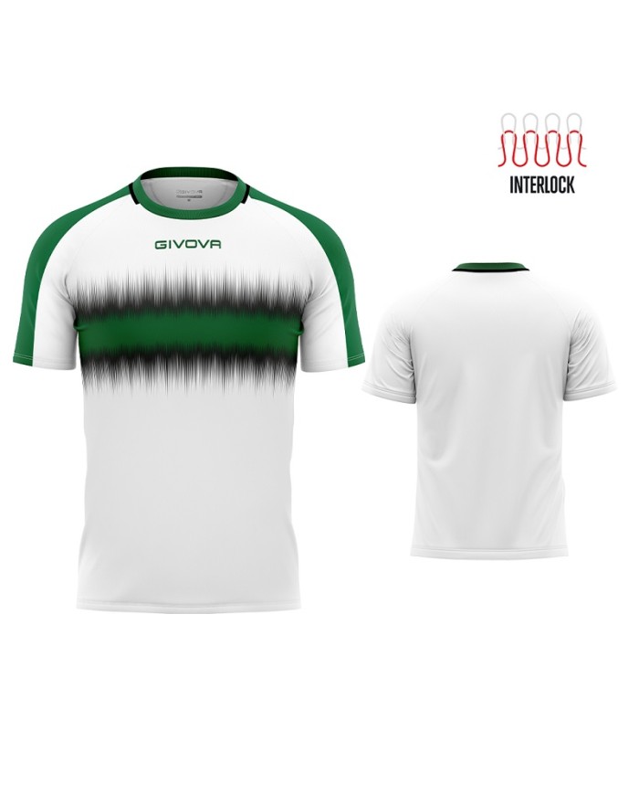 Maglia Givova Radio Shirt Interlock MA032 Calcio Verde Nero Unisex MA0321310