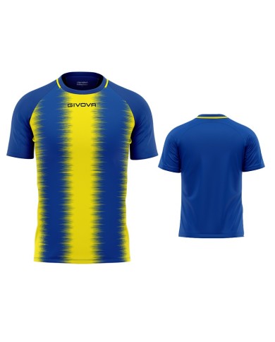Maglia Givova Stripe M/C Interlock MAC06 Calcio Azzurro Giallo Unisex MAC060207 Maglia Givova Stripe M/C Interlock MAC06 Calcio Azzurro Giallo Unisex MAC060207