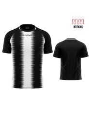 Maglia Givova Stripe M/C Interlock MAC06 Calcio Bianco Nero Unisex MAC060310
