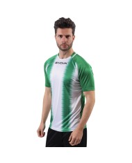 Maglia Givova Stripe M/C Interlock MAC06 Calcio Nero Unisex MAC061210