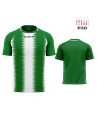 Maglia Givova Stripe M/C Interlock MAC06 Calcio Verde Bianco Unisex MAC061303