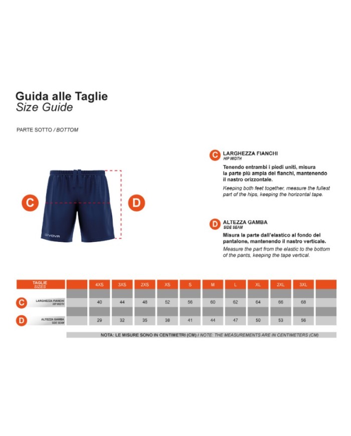 Pantaloncino POCKET Givova Calcio PS02 Unisex Sport Tempo Libero Blu PS02-0004