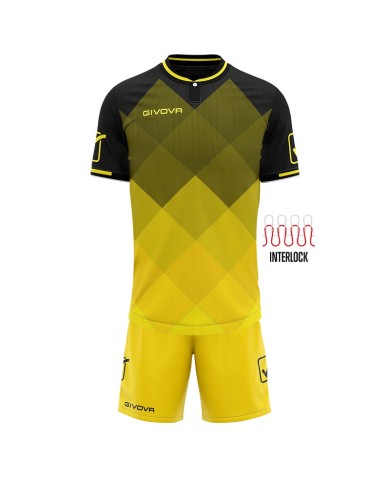 Completino da Calcio Givova Kit Shade KITC55 Nero Giallo KITC551007