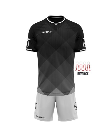 Completino da Calcio Givova Kit Shade KITC55 Nero Grigio KITC551009