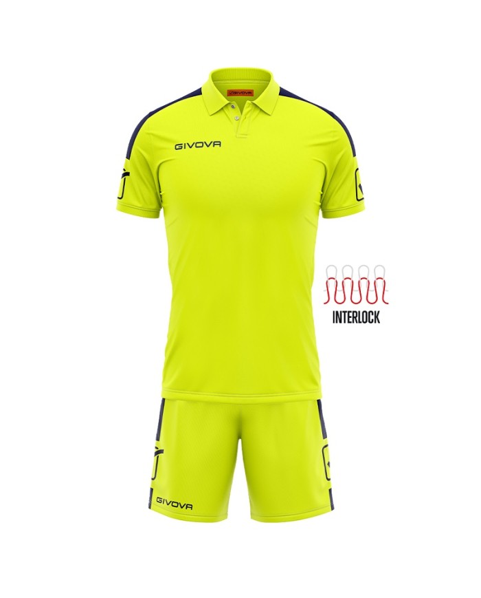 Completino da Calcio Givova Kit Play KITC56 Giallo Azzurro KITC560702