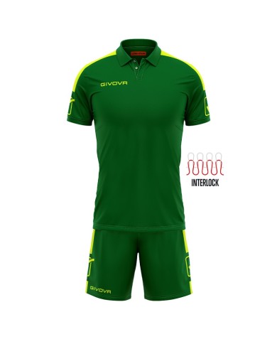 Completino da Calcio Givova Kit Play KITC56 Verde Giallo Fluo KITC561319