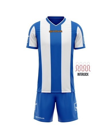 Completino da Calcio Givova Kit Catalano MC KITC26 Azzurro Bianco KITC260203