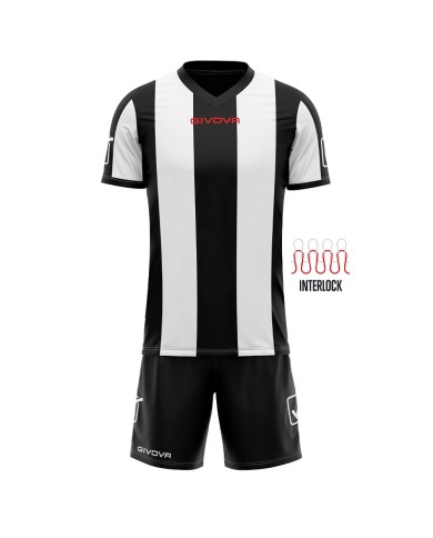 Completino da Calcio Givova Kit Catalano MC KITC26 Bianco Nero KITC260310