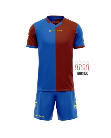 KIT COMBO MC AZZURRO/GRANATA Tg. XS