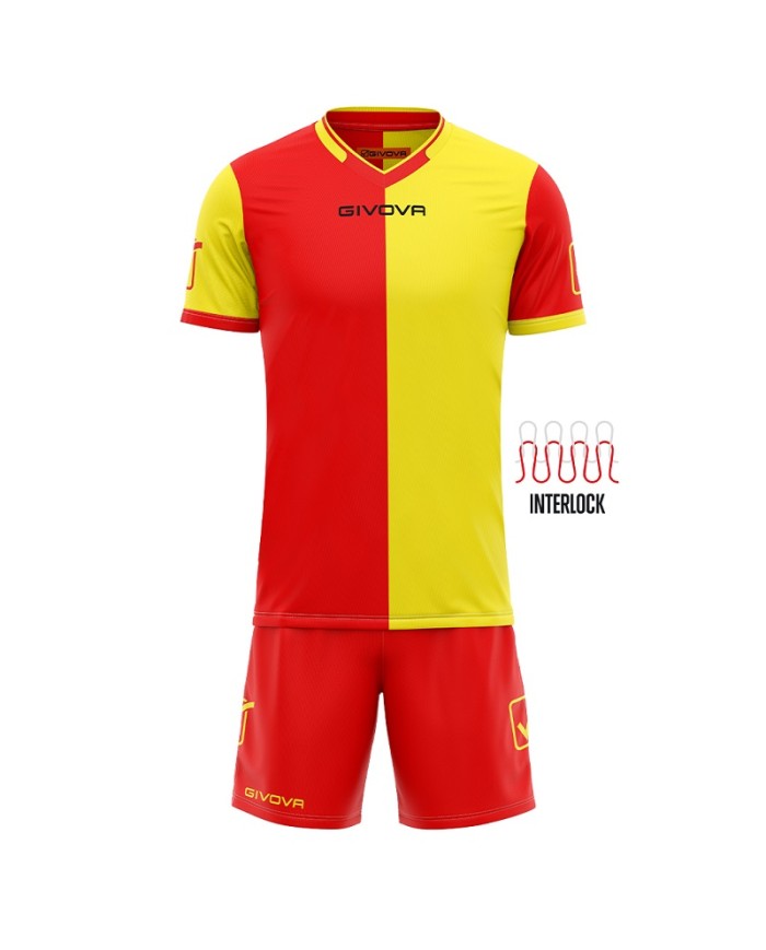 Completino da Calcio Givova Kit Combo MC KITC22 Rosso Giallo KITC221207