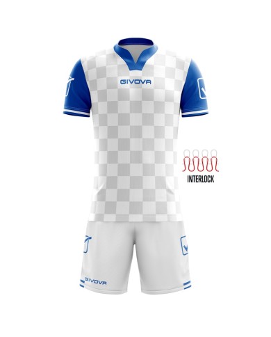 Completino da Calcio Givova Kit Competition KITC45 Bianco Azzurro KITC450302