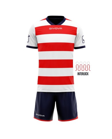 KIT RUGBY BIANCO/ROSSO Tg. XL
