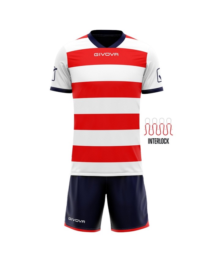 KIT RUGBY BIANCO/ROSSO Tg. XL