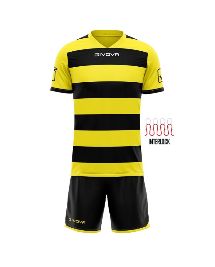 KIT RUGBY NERO/GIALLO Tg. XL