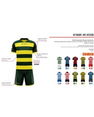 Completino da Calcio Givova Kit Rugby KITC42B Grigio Turchese KITC42B2324 Completino da Calcio Givova Kit Rugby KITC42B Grigio Turchese KITC42B2324