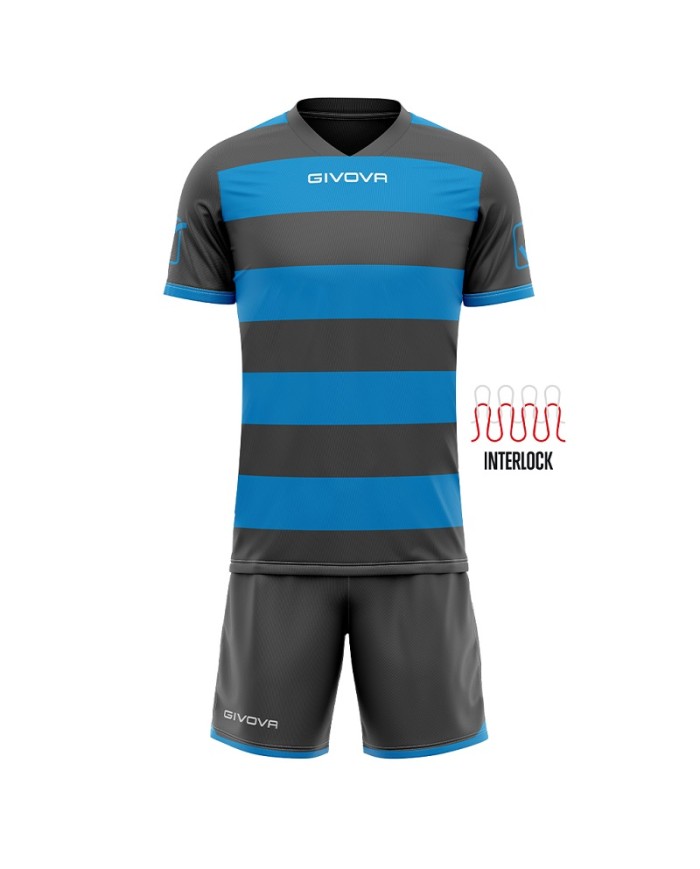 Completino da Calcio Givova Kit Rugby KITC42B Grigio Turchese KITC42B2324 Completino da Calcio Givova Kit Rugby KITC42B Grigio Turchese KITC42B2324
