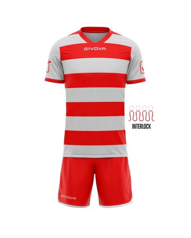 KIT RUGBY GRIGIO CHIARO/ROSSO Tg. XL KIT RUGBY GRIGIO CHIARO/ROSSO Tg. XL