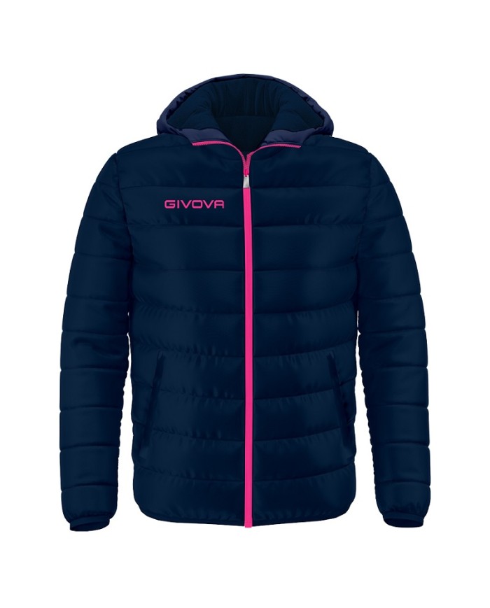 Giubbotto Givova Olanda G013 Piumino Adulto Unisex Blu Fuxia G0130406
