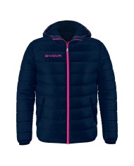 Giubbotto Givova Olanda G013 Piumino Adulto Unisex Blu Fuxia G0130406