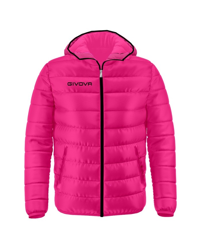 Giubbotto Givova Olanda G013 Piumino Adulto Unisex Fuxia Nero G0130610
