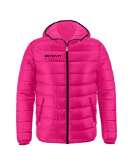 Giubbotto Givova Olanda G013 Piumino Adulto Unisex Fuxia Nero G0130610