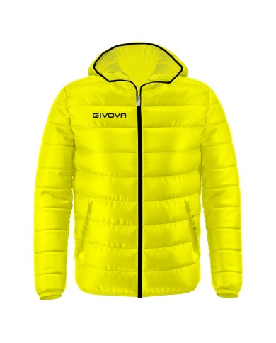 Giubbotto Givova Olanda G013 Piumino Adulto Unisex Giallo Fluo Nero G0131910