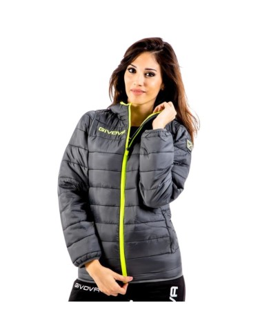 Giubbotto Givova Olanda G013 Piumino Adulto Unisex Grigio Scuro Giallo Fluo G0132319 Giubbotto Givova Olanda G013 Piumino Adulto Unisex Grigio Scuro Giallo Fluo G0132319