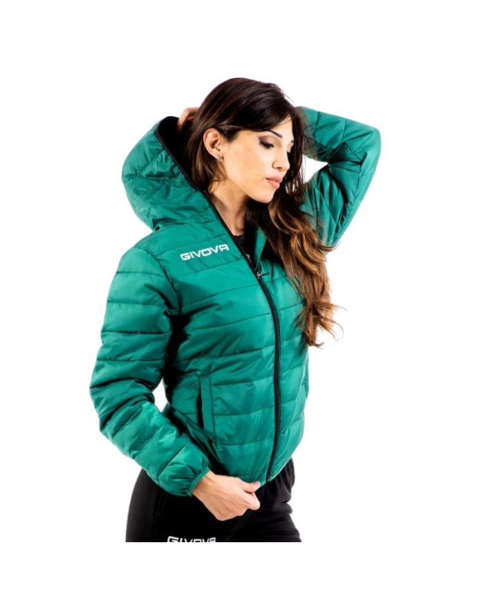 Giubbotto Givova Olanda G013 Piumino Adulto Unisex Verde Scuro Nero G0132610 Giubbotto Givova Olanda G013 Piumino Adulto Unisex Verde Scuro Nero G0132610