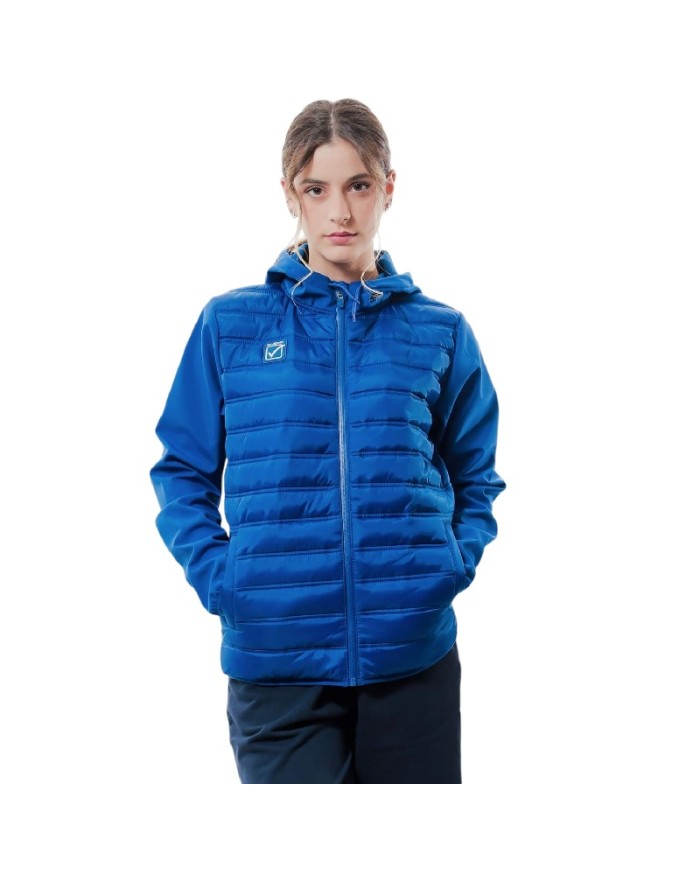 Giubbotto SUPERIOR Givova G027 Full Zip con Cappuccio Azzurro Unisex G0270002