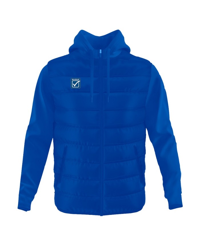 Giubbotto SUPERIOR Givova G027 Full Zip con Cappuccio Azzurro Unisex G0270002