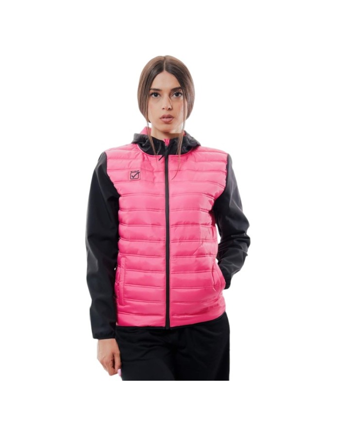 Giubbotto SUPERIOR Givova G027 Full Zip con Cappuccio Fuxia Nero Unisex G0270610