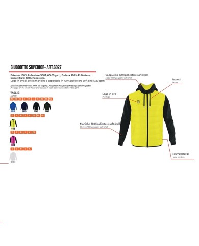 Giubbotto SUPERIOR Givova G027 Full Zip con Cappuccio Nero Unisex G0270010 Giubbotto SUPERIOR Givova G027 Full Zip con Cappuccio Nero Unisex G0270010