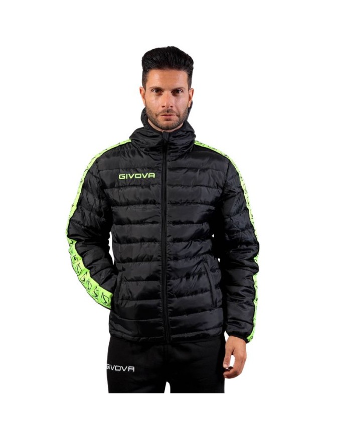 Giubbotto Givova Olanda Band G022 Piumino Adulto Unisex Giallo Fluo Nero G0221910